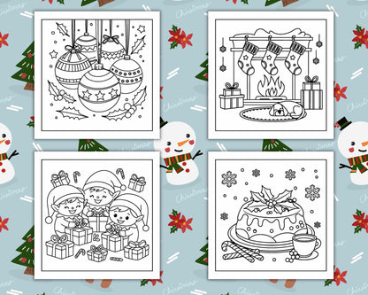 72 Bold and Easy Cute Christmas Coloring Pages - RASPIEE