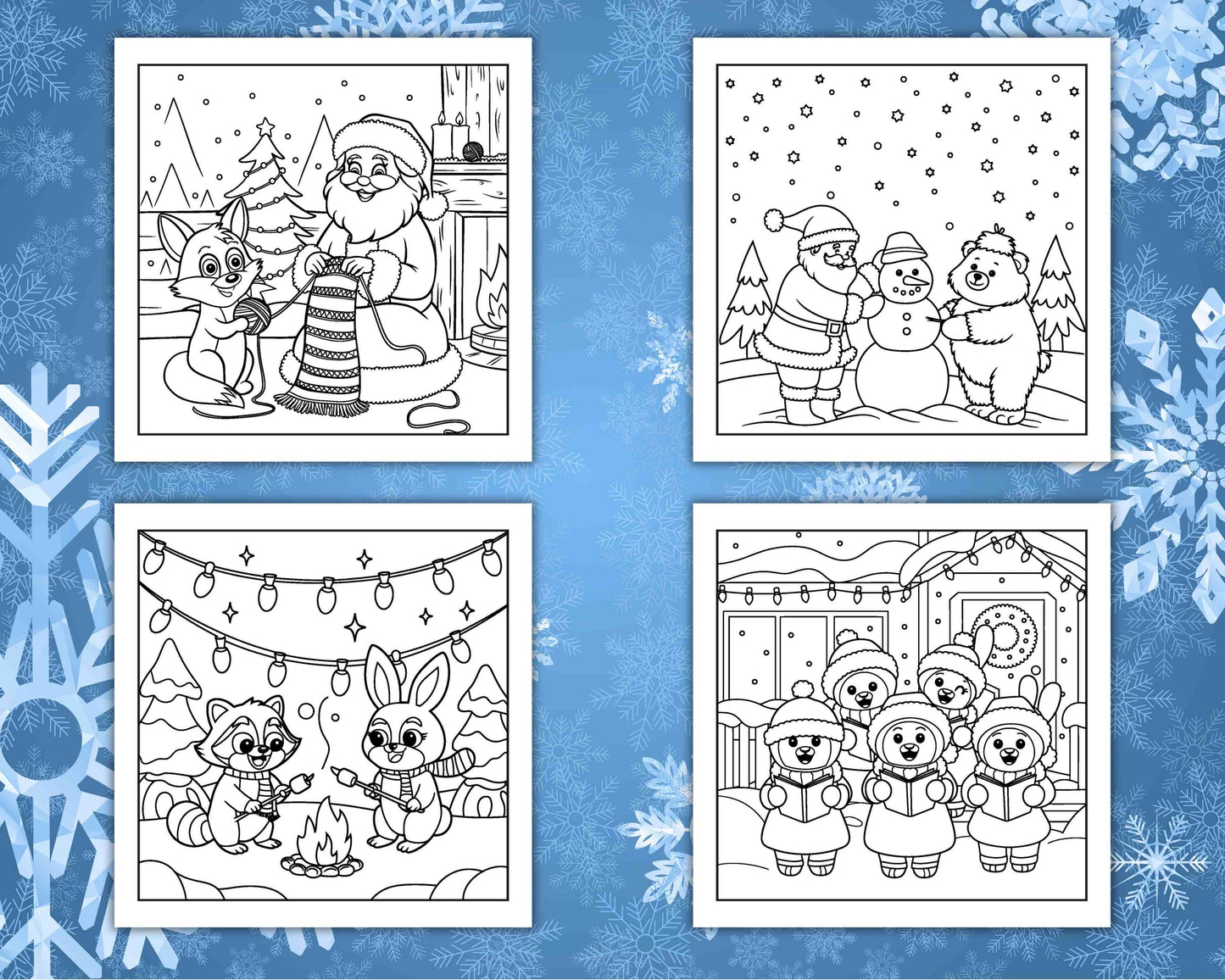 110 Bold and Easy Christmas Hygge Coloring Pages - RASPIEE