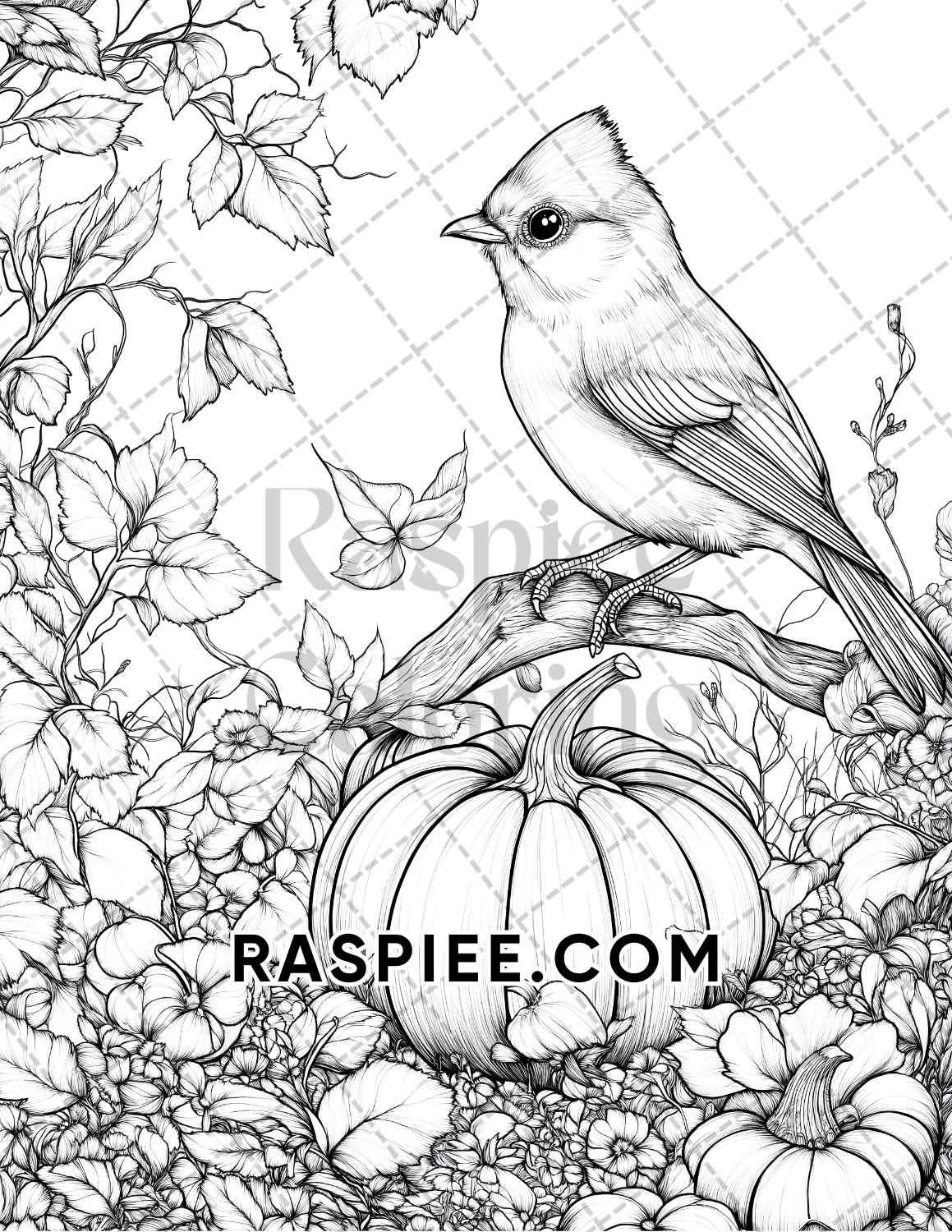 Hello Autumn Adult Coloring Pages Printable PDF Instant Download