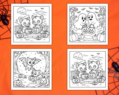 85 Bold and Easy Creepy Friends Halloween Coloring Pages - RASPIEE