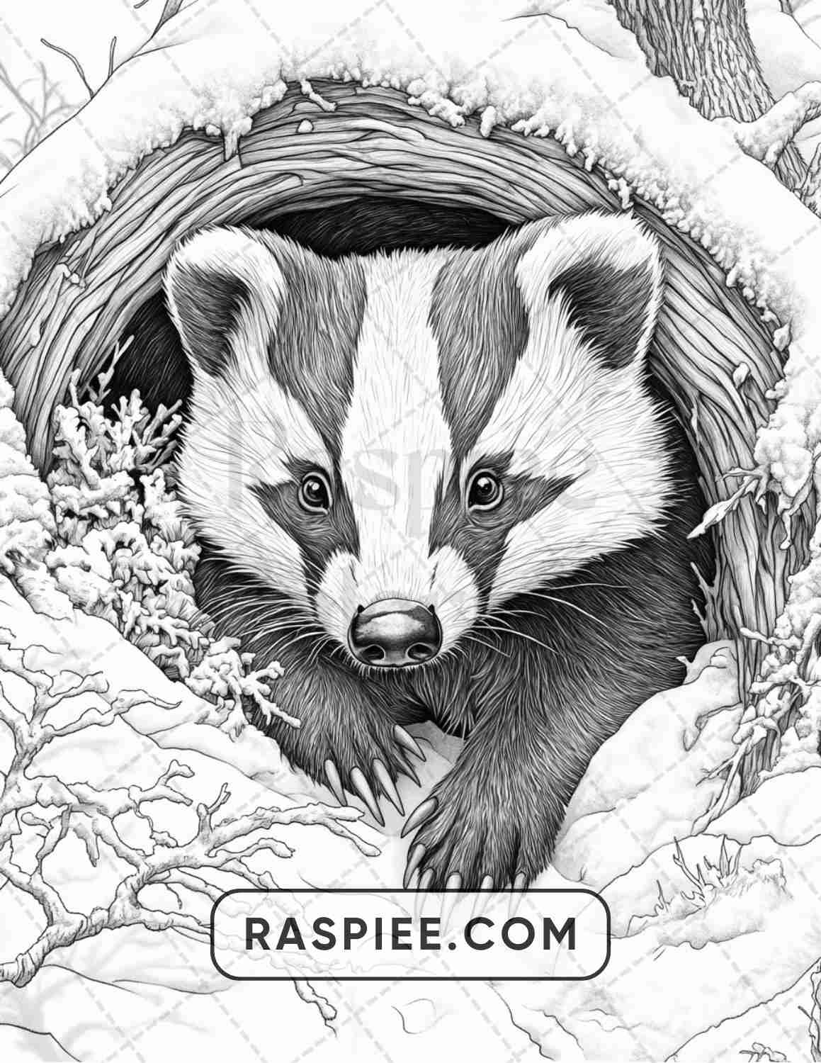 86 Winter Animals Adult Coloring Pages