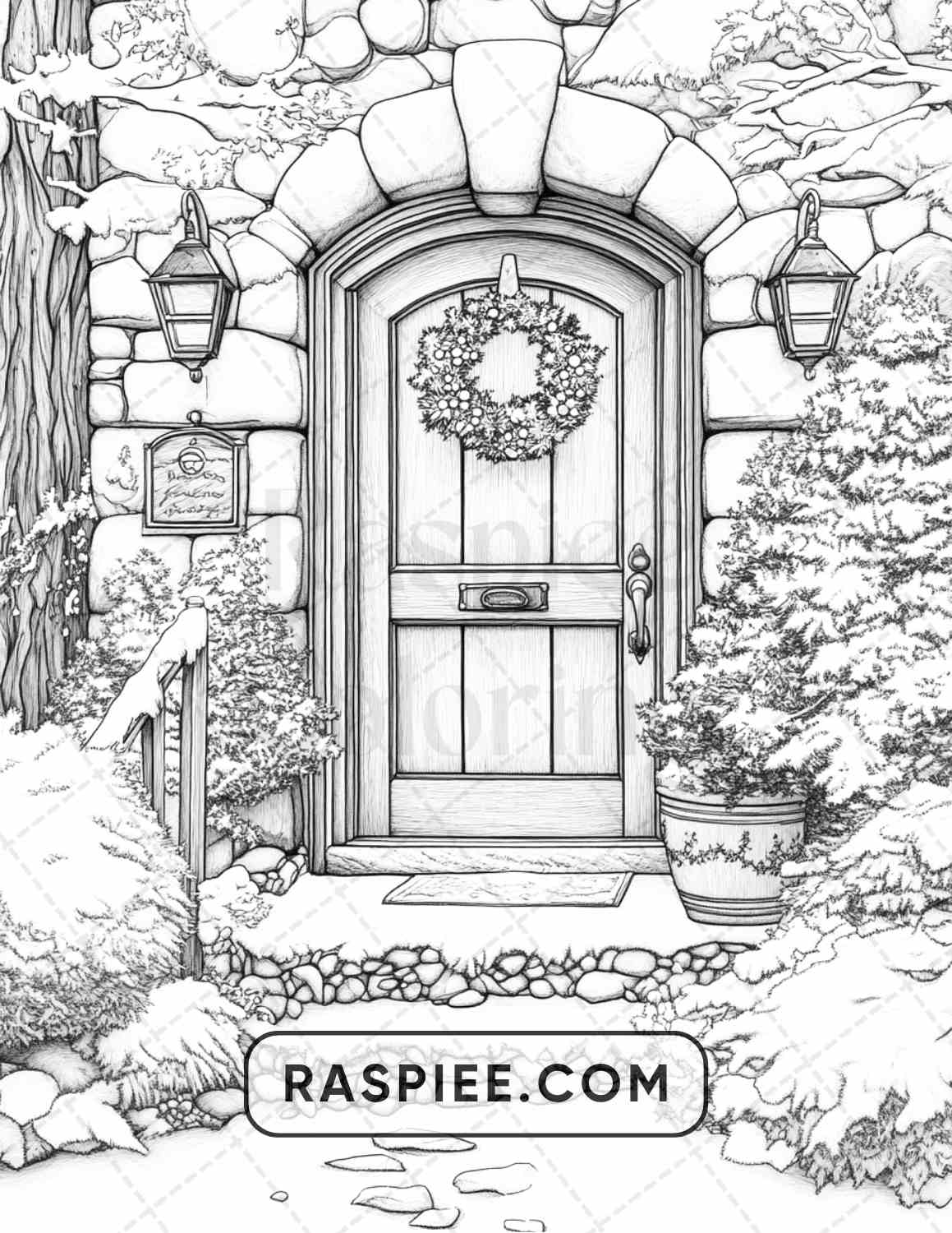 89 Christmas Decor Adult Coloring Pages