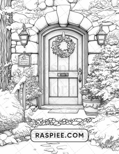 89 Christmas Decor Adult Coloring Pages