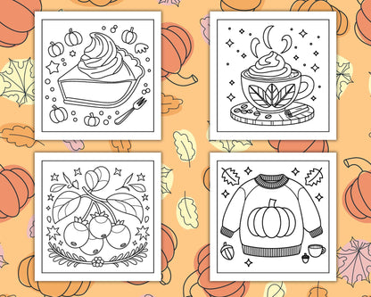 108 Bold and Easy Thanksgiving Coloring Pages Printable PDF Instant Download - RASPIEE