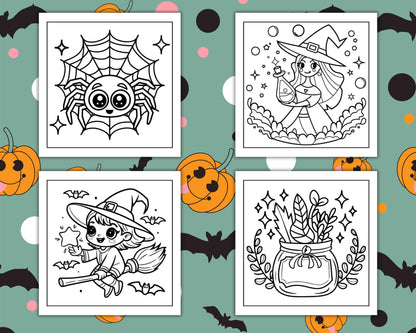 92 Bold and Easy Cute Witch Stuff Coloring Pages - RASPIEE