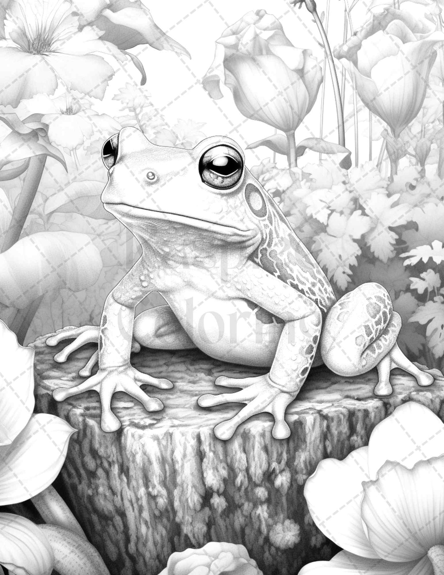 Cottagecore Frog Grayscale Coloring Pages for Adults, Printable Adult Coloring Sheets with Frog Illustrations, Black and White Grayscale Drawings for Coloring, Relaxing Nature-inspired Coloring Activities, Whimsical Frog-themed Coloring Book for Adults, Detailed Printable Coloring Images for Stress Relief, Cottagecore Aesthetic Coloring Decor with Frogs, Artistic Mindfulness Coloring Prints for Adults