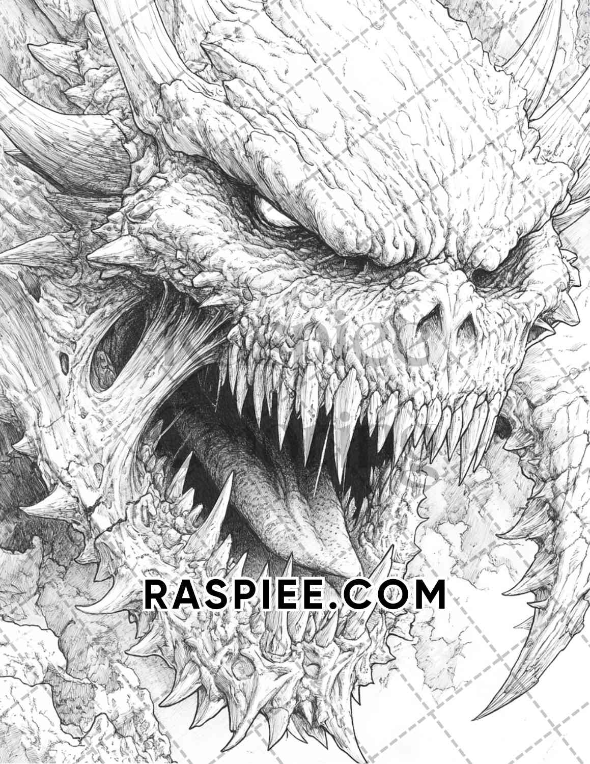 Horror Demons Halloween Adult Coloring Pages Printable PDF Instant Download