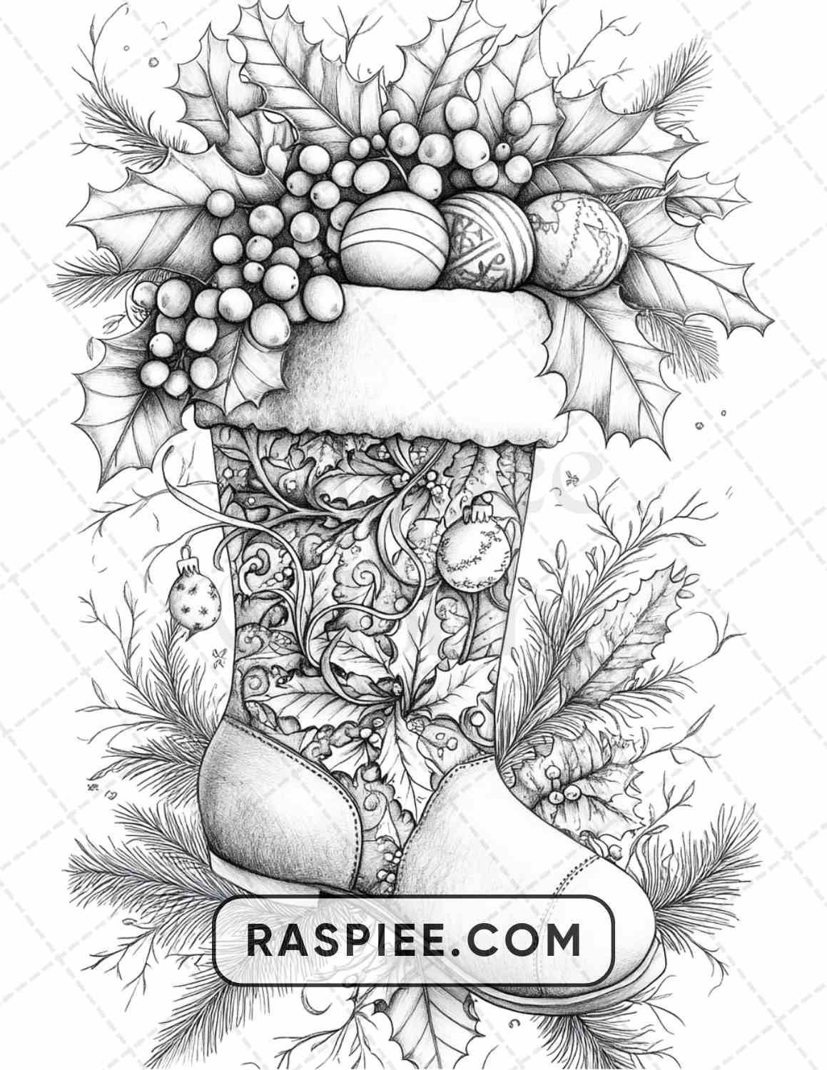 89 Christmas Decor Adult Coloring Pages