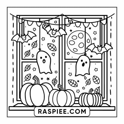 84 Cozy Halloween Bold & Easy Coloring Pages Printable PDF Instant Download - RASPIEE