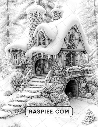 68 Christmas Fantasy Adult Coloring Pages