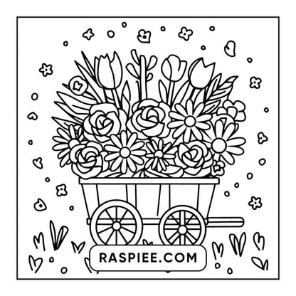 90 Bold and Easy Stress Relief Coloring Pages Printable PDF Instant Download - RASPIEE