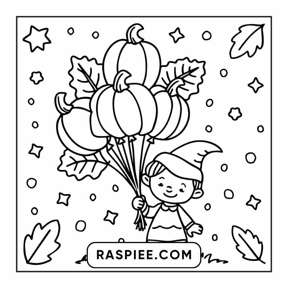 114 Cozy Autumn Bold & Easy Coloring Pages PDF Printable Instant Download - RASPIEE