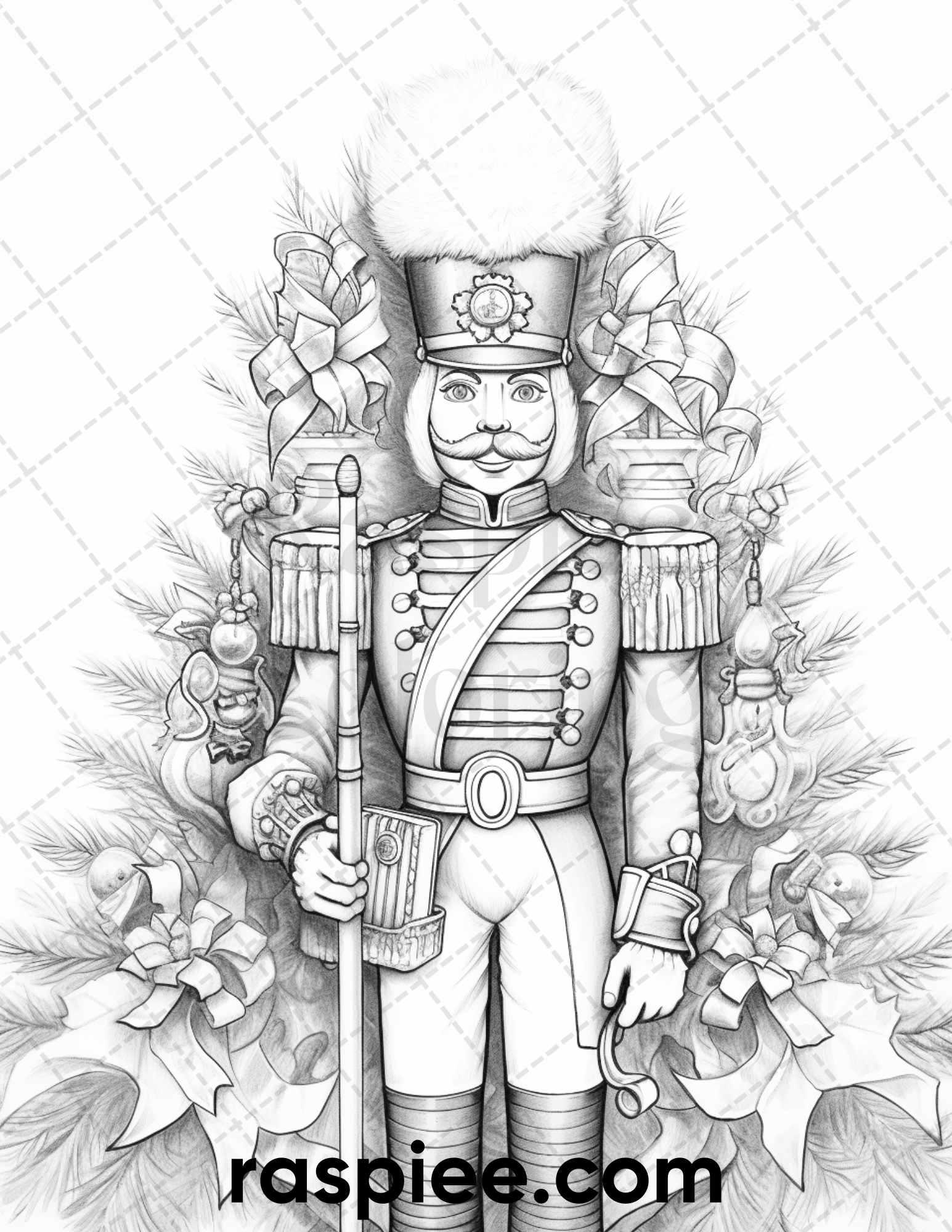 40 Christmas Nutcrackers Grayscale Coloring Pages for Adults, Printabl – RASPIEE 40-christmas-nutcrackers-grayscale-coloring-pages-for-adults-printabl-raspiee