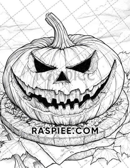 Spooky Desserts Halloween Adult Coloring Pages Printable PDF