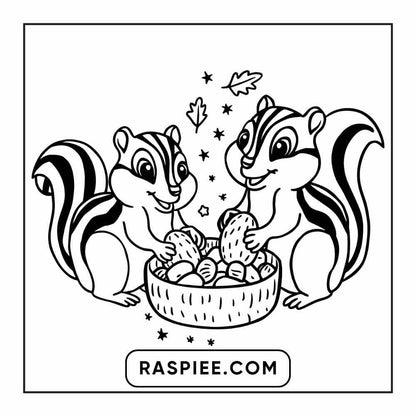 114 Cozy Autumn Bold & Easy Coloring Pages PDF Printable Instant Download - RASPIEE