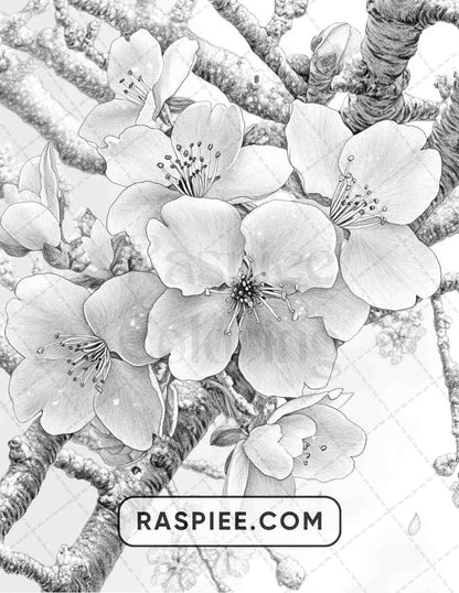 77 Winter Flowers Adult Coloring Pages