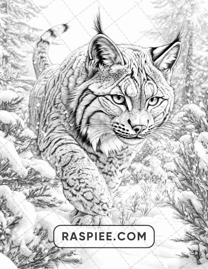 86 Winter Animals Adult Coloring Pages