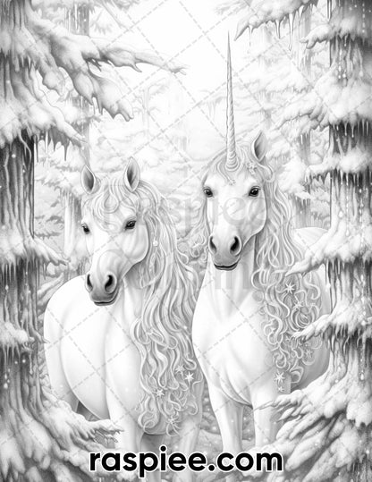 Winter Wonderland Coloring Pages, Winter Coloring Pages for Adults, Winter Coloring Book Printbale, Fantasy Coloring Pages for Adults
