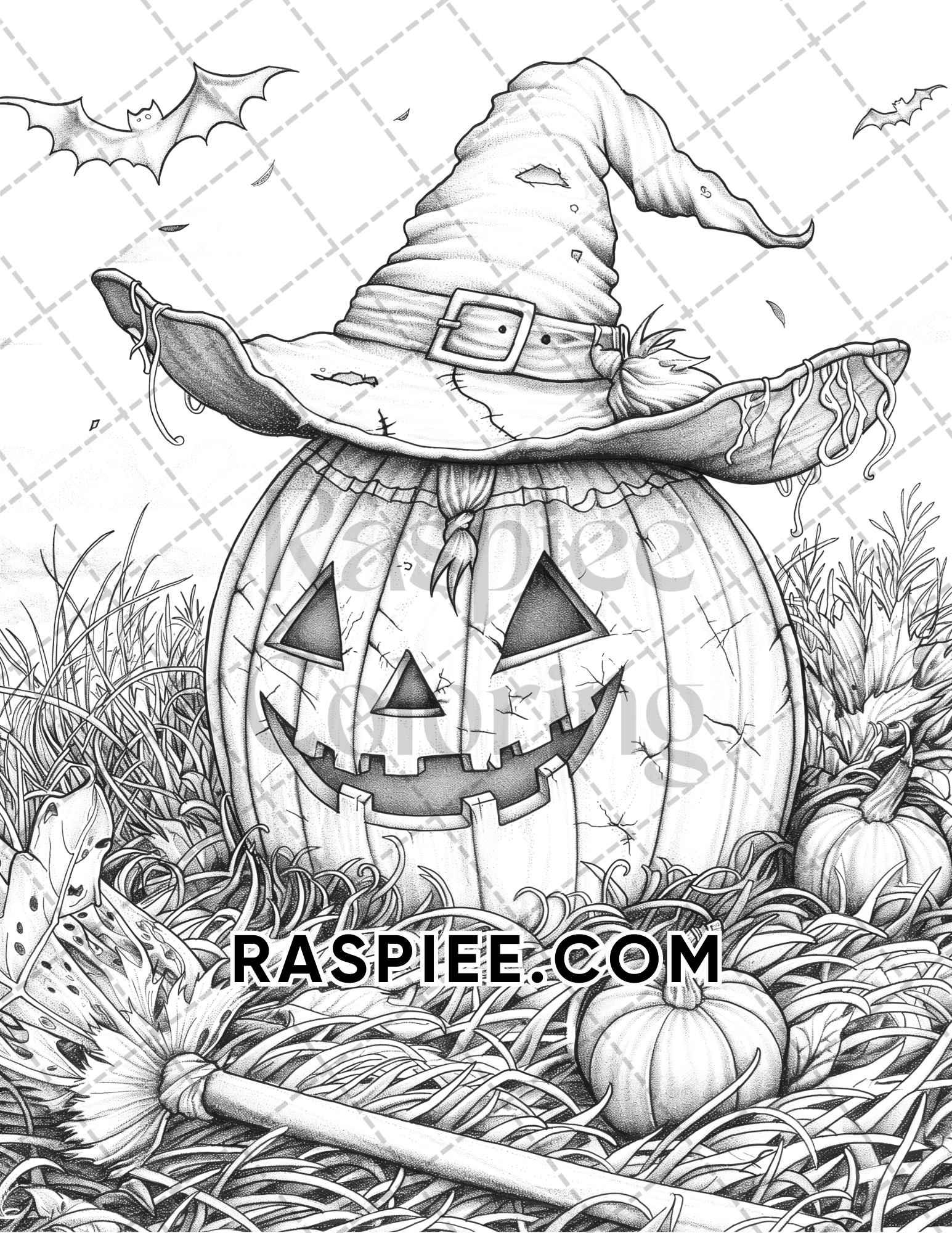 spooky-pumpkin-halloween-adult-coloring-pages-printable-pdf-instant-do-raspiee for Free Printable Halloween Pictures For Adults Spooky Pumpkin Halloween Adult Coloring Pages Printable PDF Instant Do – RASPIEE for Free Printable Halloween Pictures For Adults