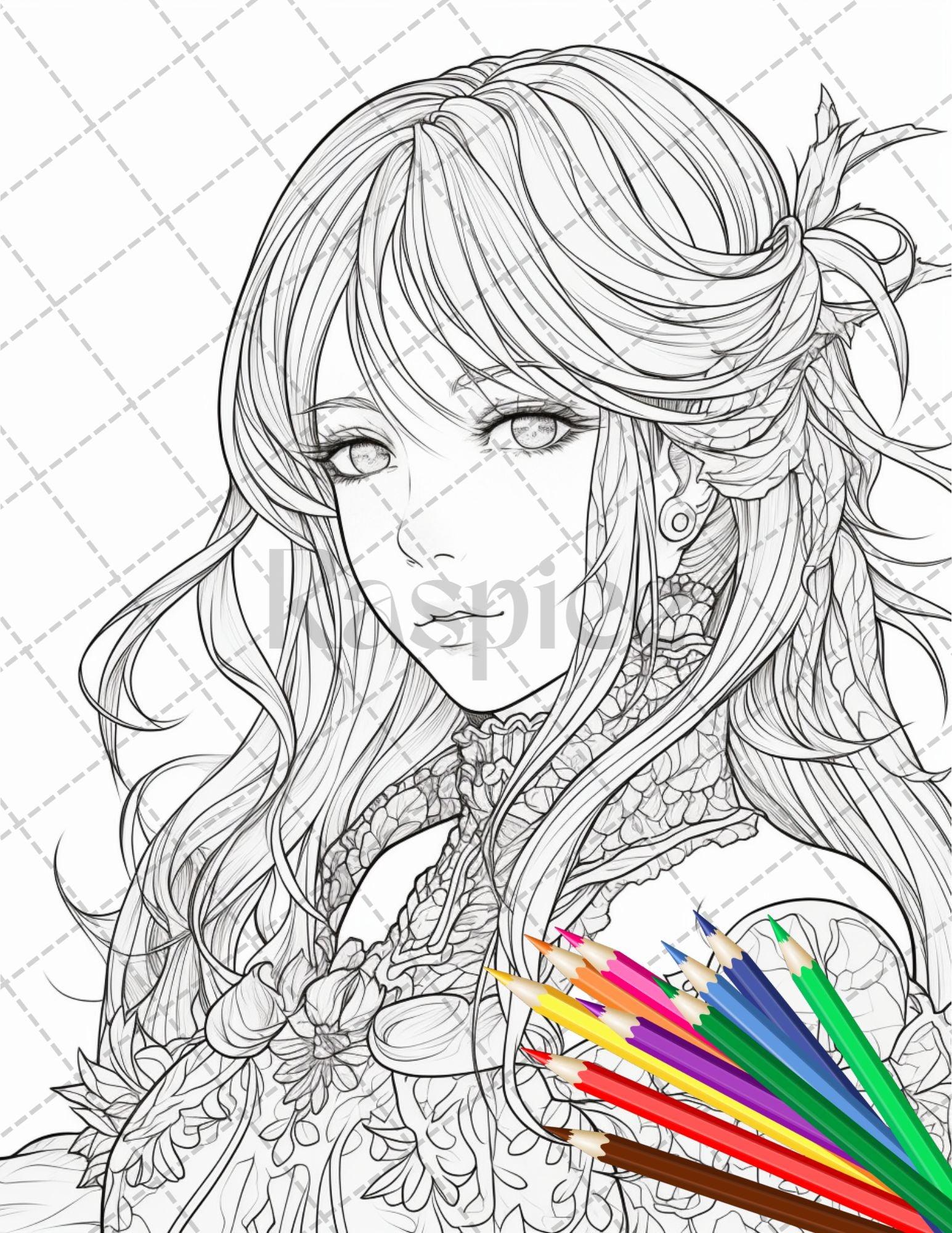 Anime Coloring Pages For Teenage Girls Girl Coloring Pages anime-coloring-pages-for-teenage-girls-girl-coloring-pages