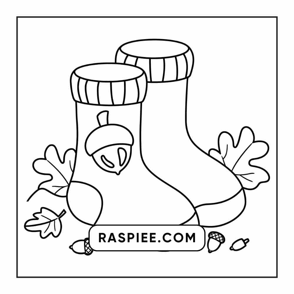 76 Bold and Easy Fall Vibes Coloring Pages Printable PDF Instant Download - RASPIEE