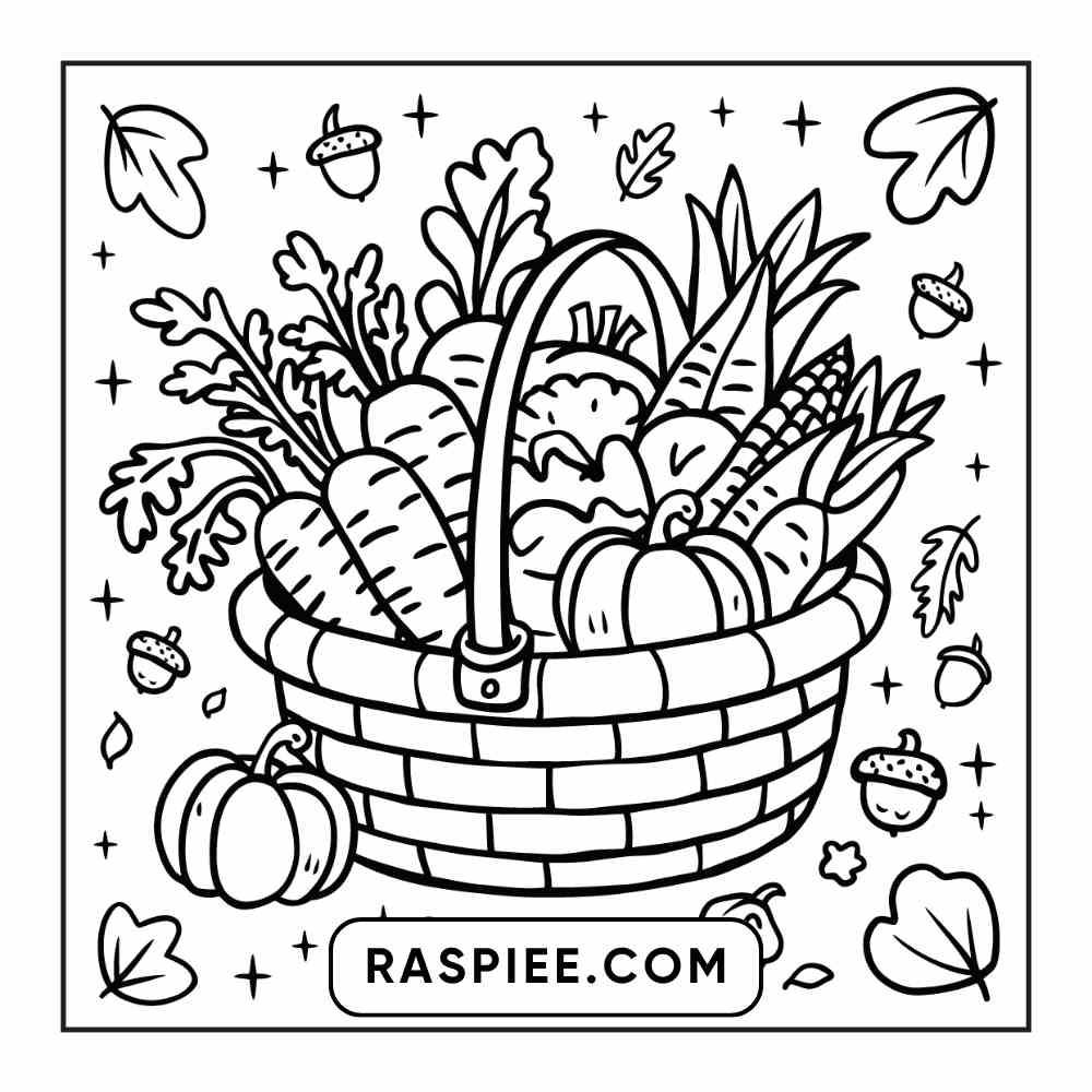 114 Cozy Autumn Bold & Easy Coloring Pages PDF Printable Instant Download - RASPIEE