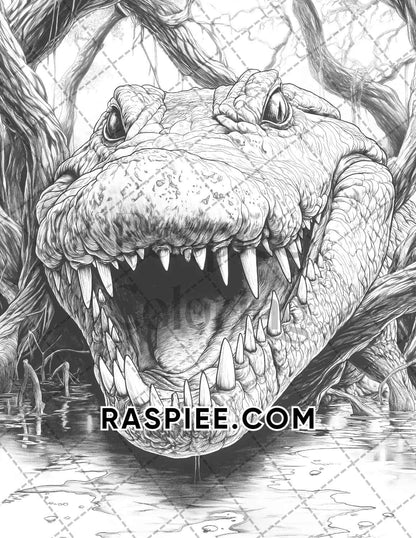 Horror Animals Halloween Adult Coloring Pages Printable PDF Instant Download