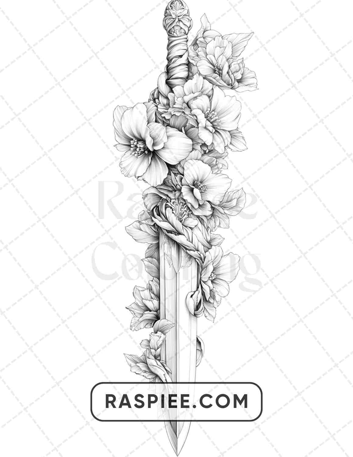 77 Flower Tattoos Adult Coloring Pages - RASPIEE