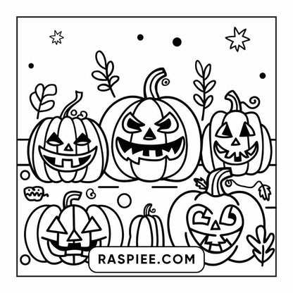 114 Cozy Autumn Bold & Easy Coloring Pages PDF Printable Instant Download - RASPIEE