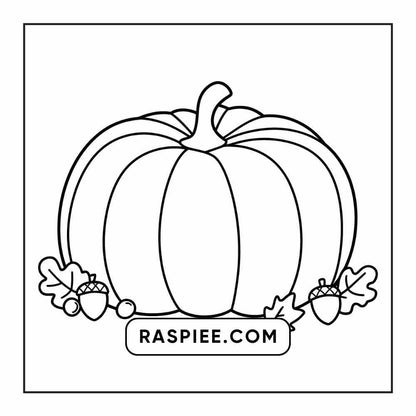 76 Bold and Easy Fall Vibes Coloring Pages Printable PDF Instant Download - RASPIEE