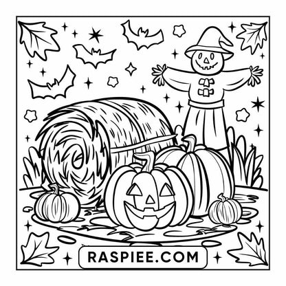 84 Cozy Halloween Bold & Easy Coloring Pages Printable PDF Instant Download - RASPIEE