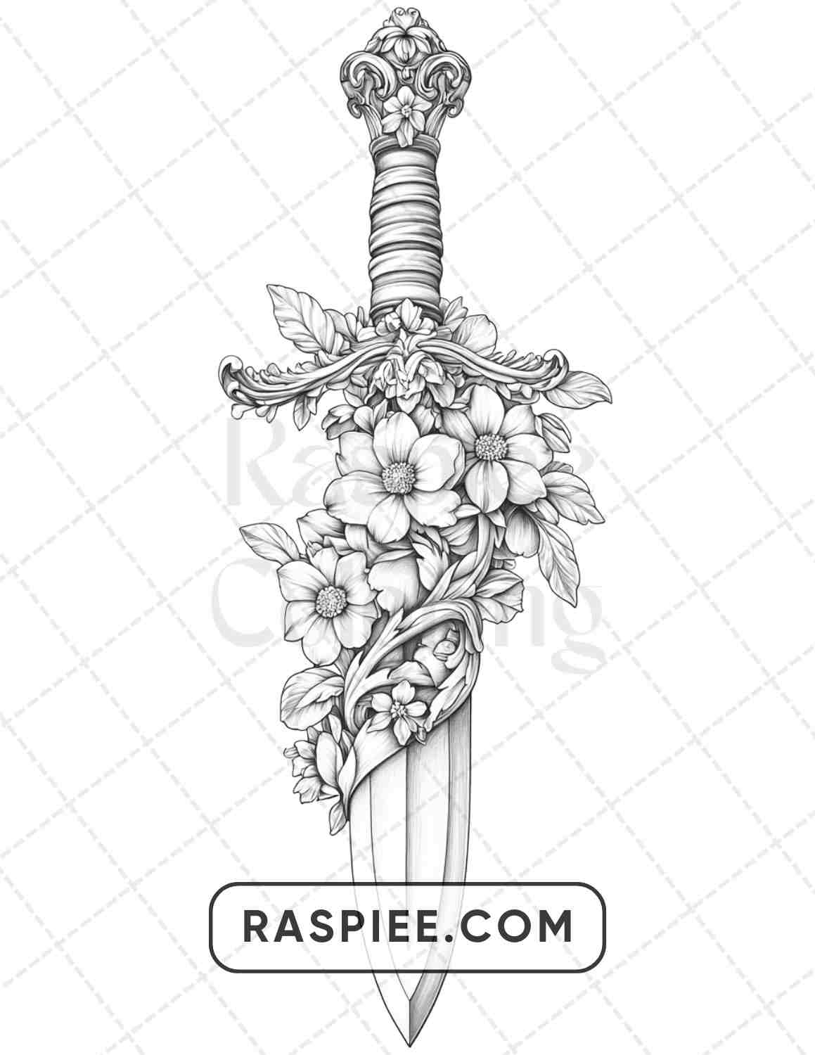 77 Flower Tattoos Adult Coloring Pages - RASPIEE