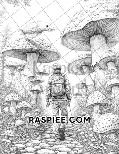 Surreal World Adult Coloring Pages Printable PDF Instant Download