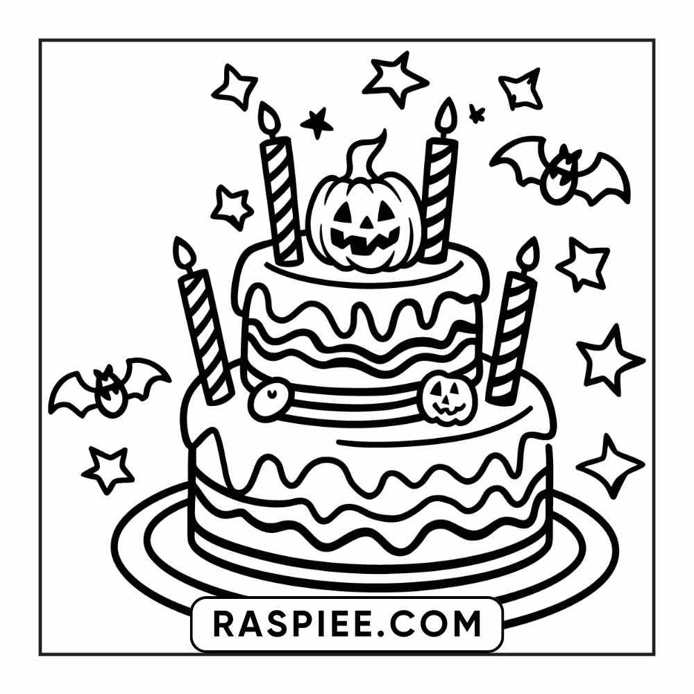 84 Cozy Halloween Bold & Easy Coloring Pages Printable PDF Instant Download - RASPIEE