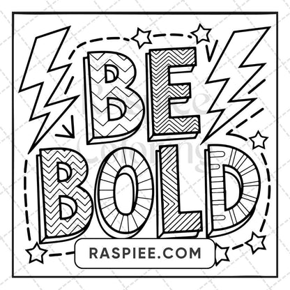 120 Bold and Easy Motivational Word Coloring Pages