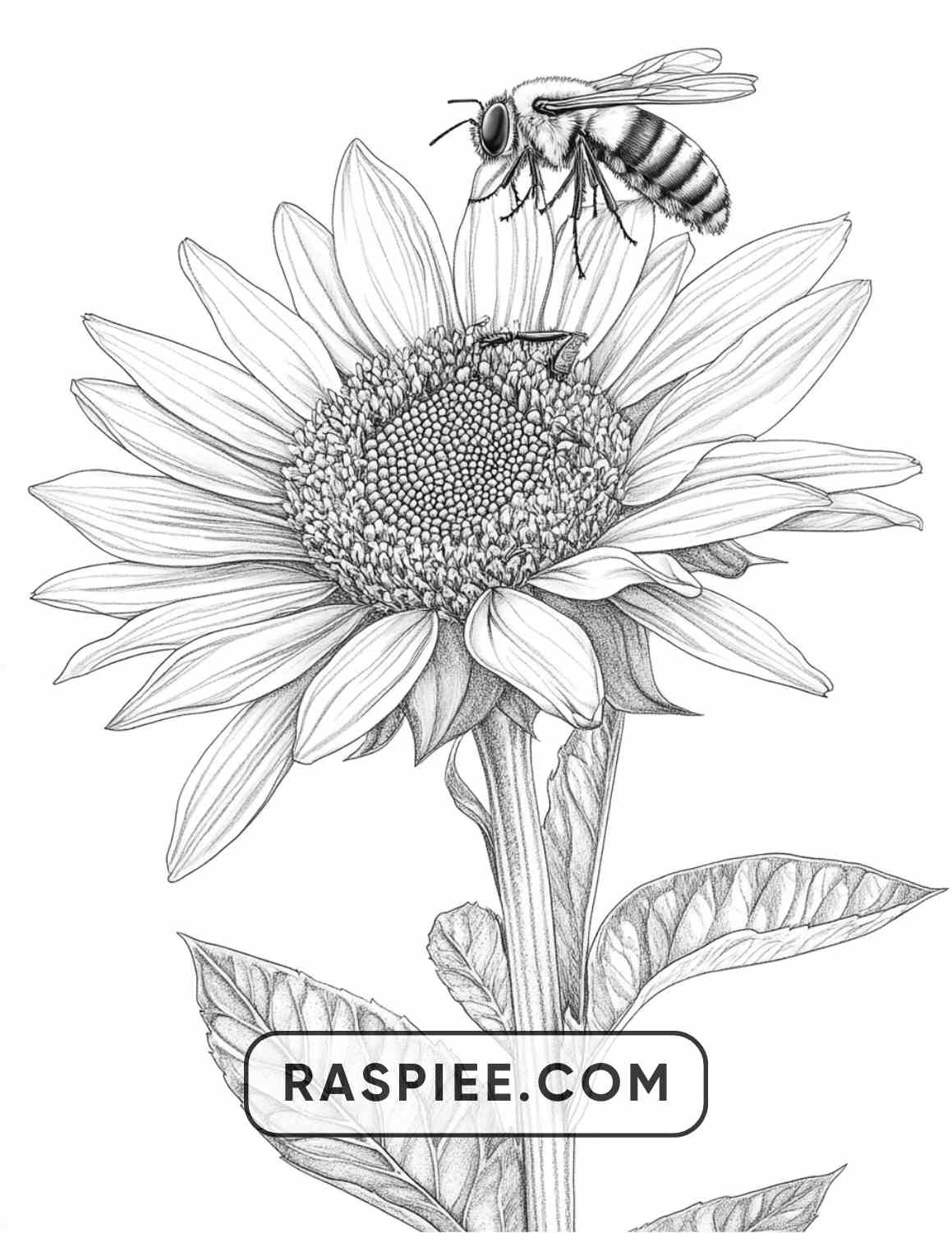 Insects and Flowers Adult Coloring Pages - RASPIEE