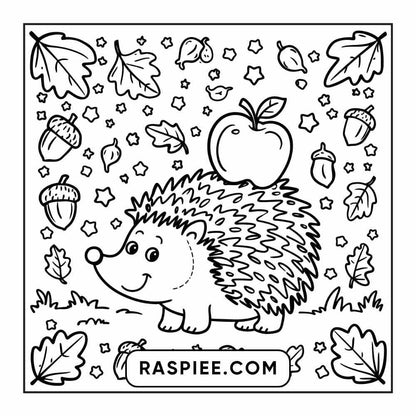 114 Cozy Autumn Bold & Easy Coloring Pages PDF Printable Instant Download - RASPIEE