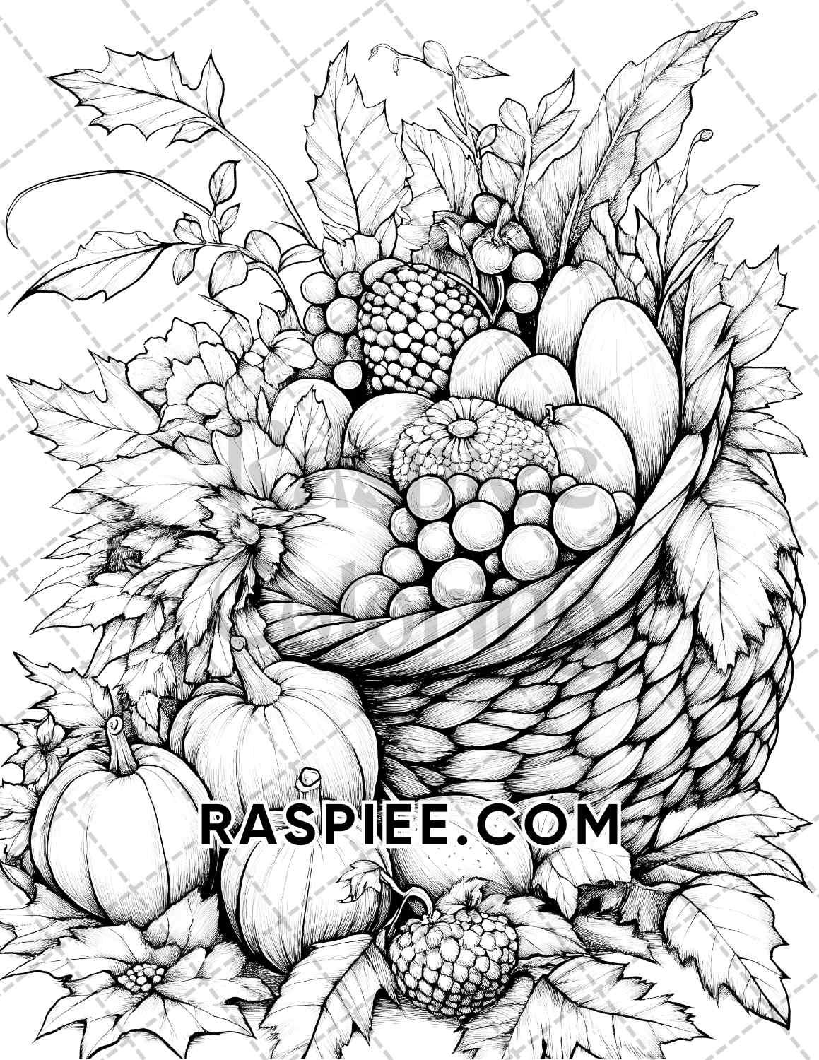 Hello Autumn Adult Coloring Pages Printable PDF Instant Download