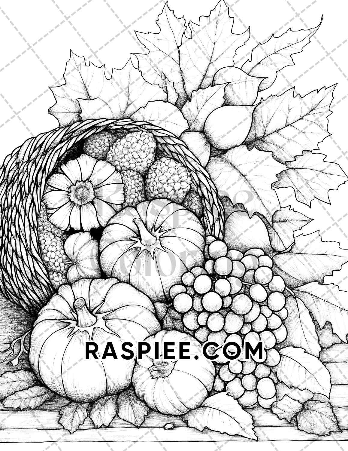 Hello Autumn Adult Coloring Pages Printable PDF Instant Download