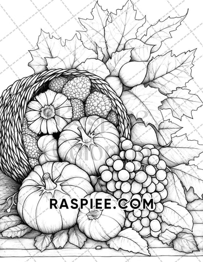 Hello Autumn Adult Coloring Pages Printable PDF Instant Download - RASPIEE