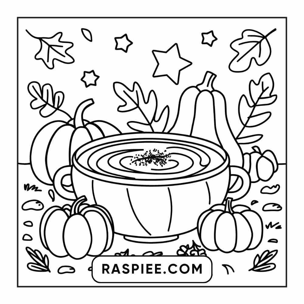 114 Cozy Autumn Bold & Easy Coloring Pages PDF Printable Instant Download - RASPIEE