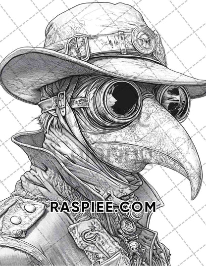 Horror Demons Halloween Adult Coloring Pages Printable PDF Instant Download