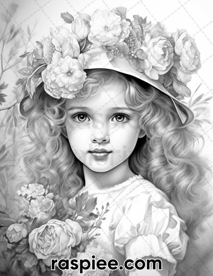 adult coloring pages, adult coloring sheets, adult coloring book pdf, adult coloring book printable, grayscale coloring pages, grayscale coloring books, portrait coloring pages for adults, portrait coloring book, vintage coloring pages, spring coloring pages for adults, spring coloring book