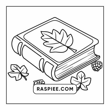 76 Bold and Easy Fall Vibes Coloring Pages Printable PDF Instant Download - RASPIEE