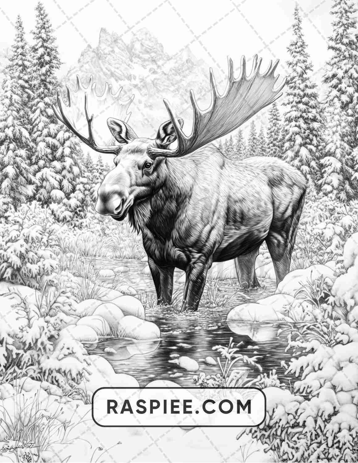 86 Winter Animals Adult Coloring Pages