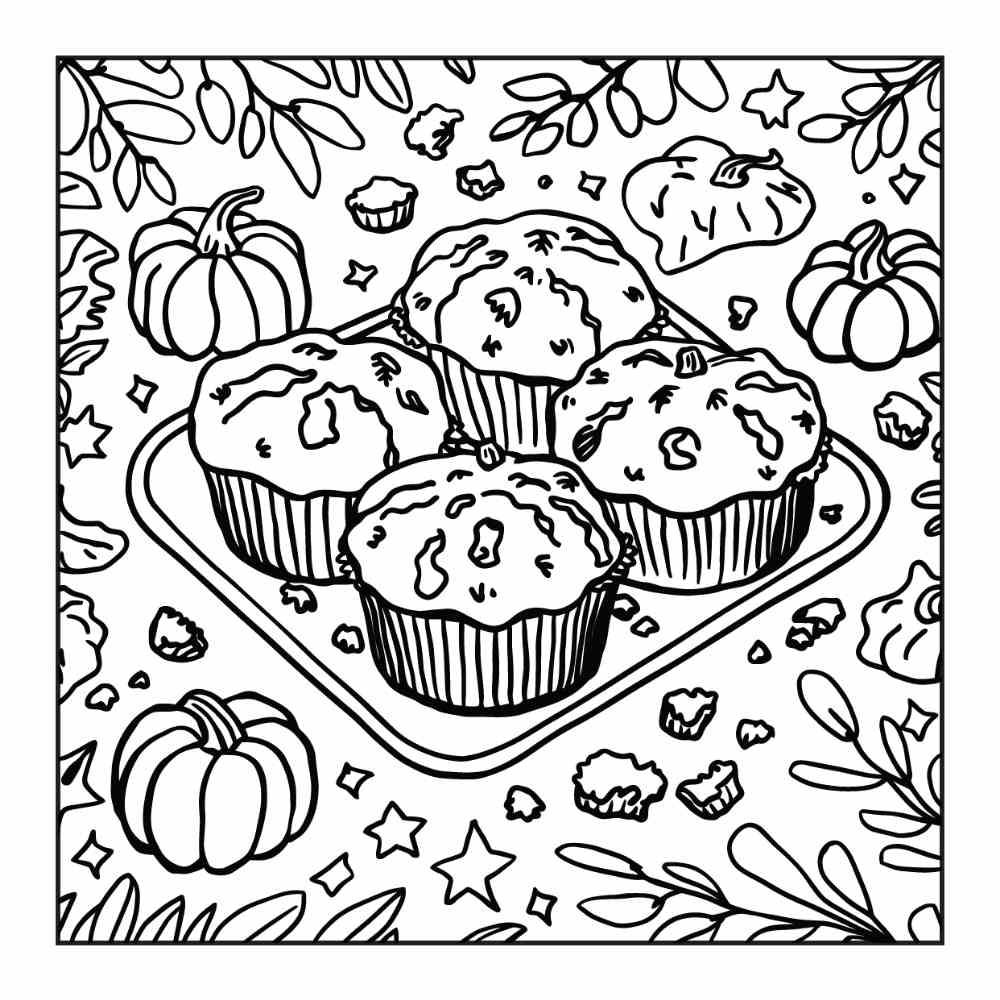 114 Cozy Autumn Bold & Easy Coloring Pages PDF Printable Instant Download - RASPIEE