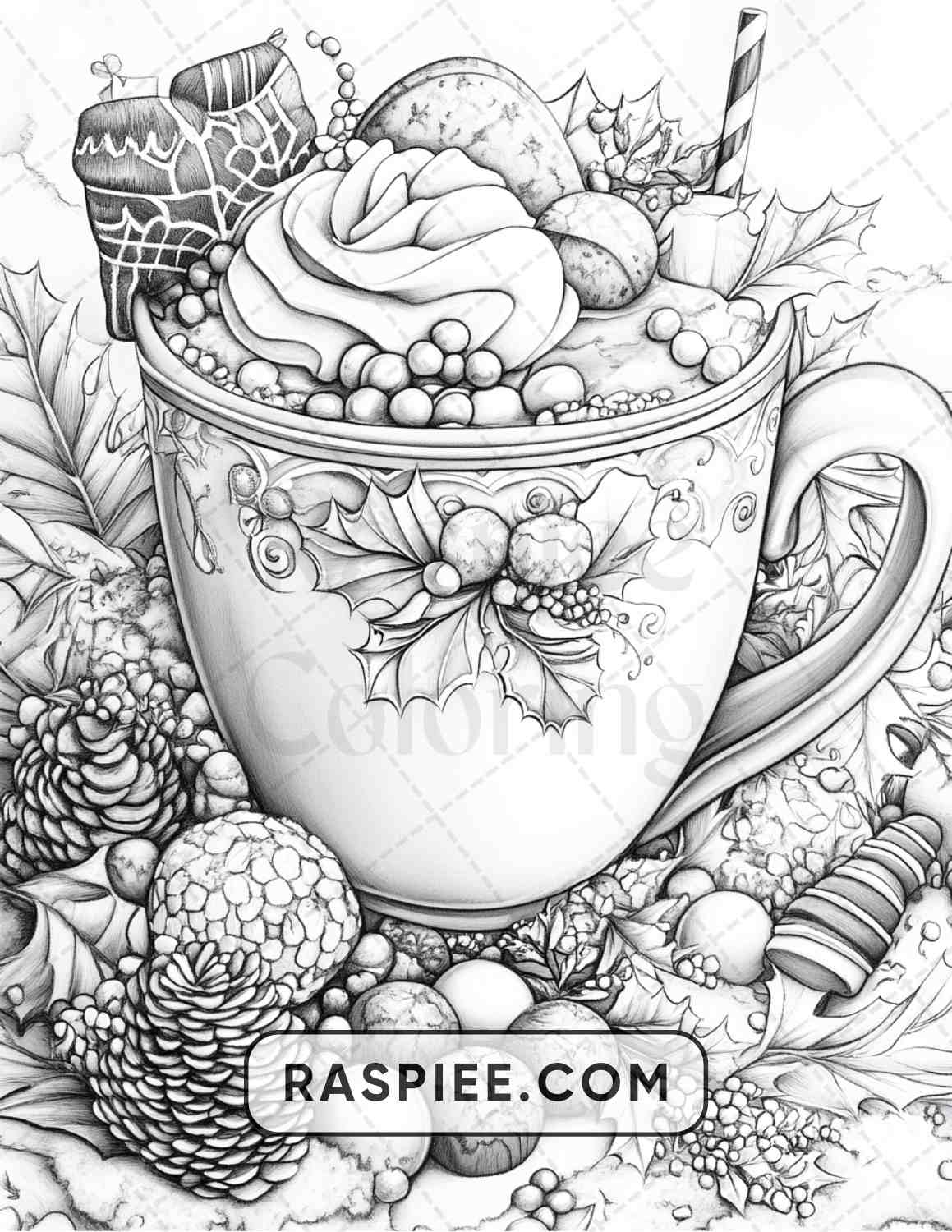 68 Christmas Fantasy Adult Coloring Pages