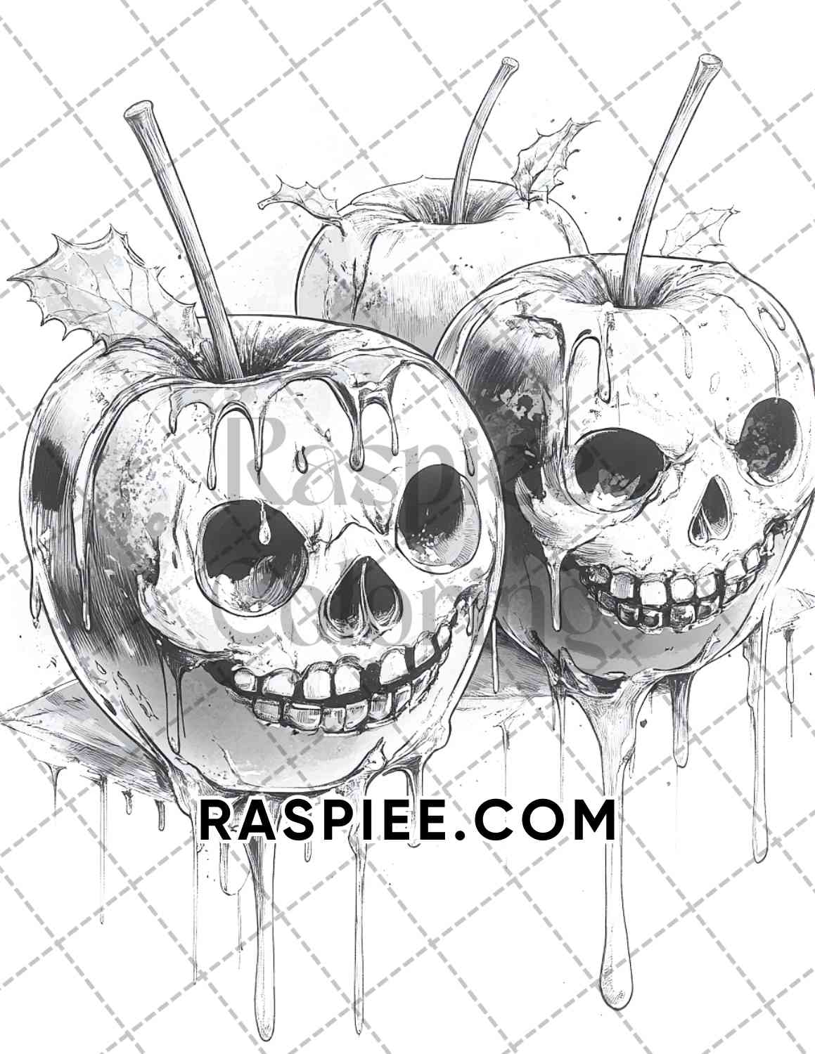 Spooky Desserts Halloween Adult Coloring Pages Printable PDF