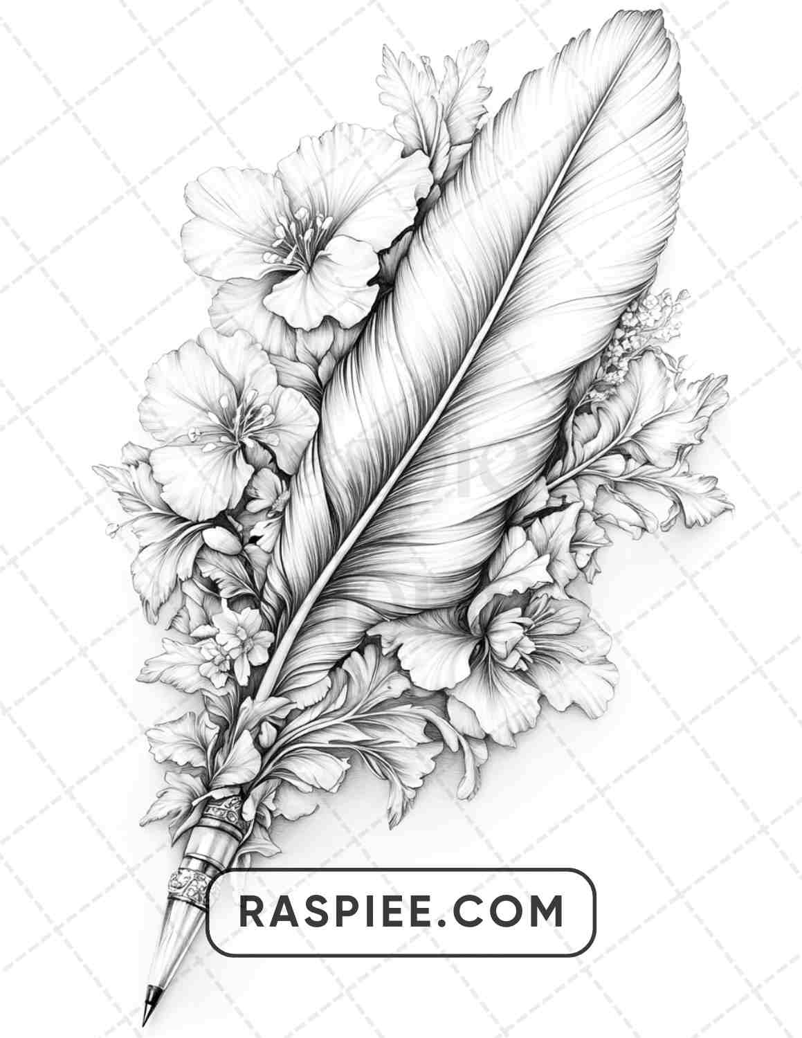 77 Flower Tattoos Adult Coloring Pages - RASPIEE