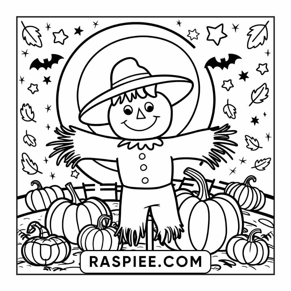 84 Cozy Halloween Bold & Easy Coloring Pages Printable PDF Instant Download - RASPIEE